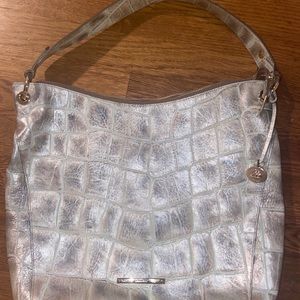 Brahmin Hobo Shoulder Handbag Sevi Pewter Majorelle